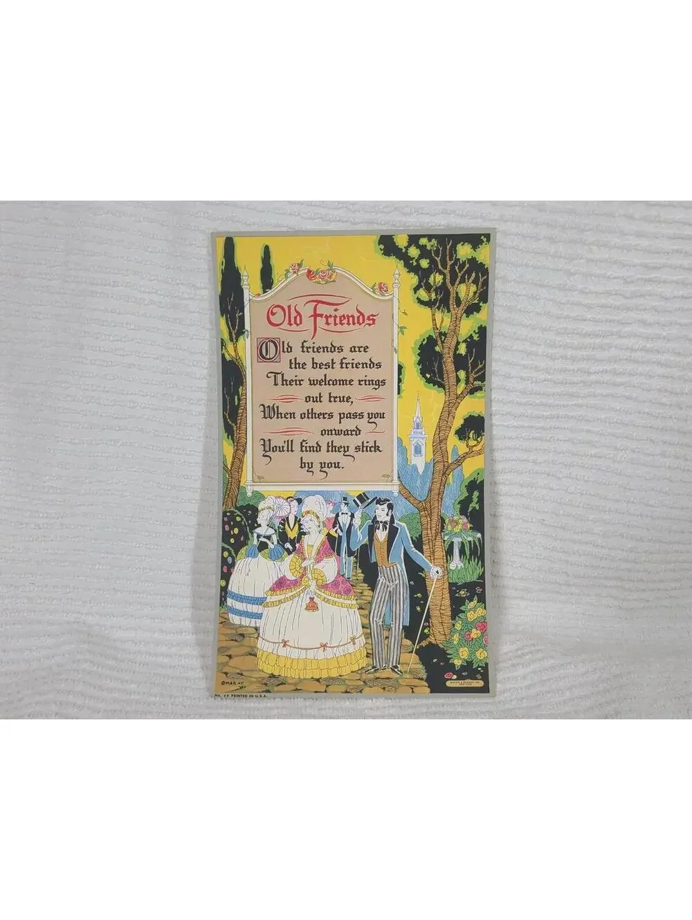 1940s Art Print Card Colorful Victorian Morris Bendien Frameable Paelian Astara